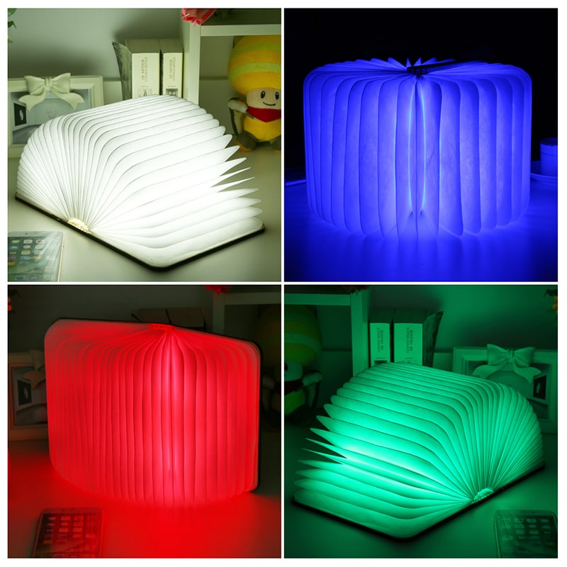4 Color Modes Rechargeable Foldable Book Lights