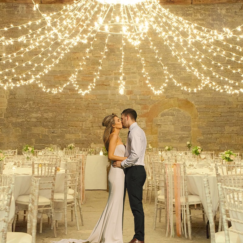 6W Waterproof 8 Lighting Modes String Curtain Lights