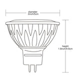 5 Pack 7W GU5.3 Warm White LED Spotlight Bulbs Set