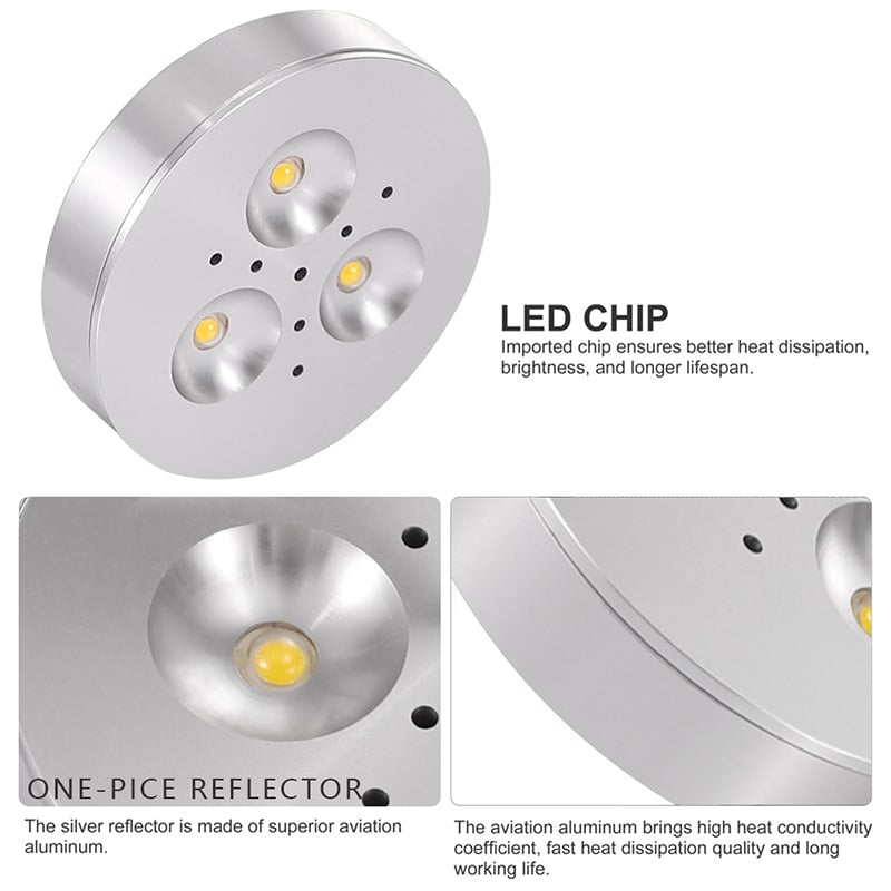 3W LED Non-dimmable Warm White Under Cabinet Lights