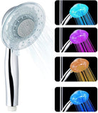 LEDGLE LED shower head with color changing LED hand shower, 7 colors light automatic, adjustable water flow