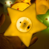 Battery Powered Cute Yellow Bedside Night Lights