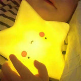 Battery Powered Cute Yellow Bedside Night Lights