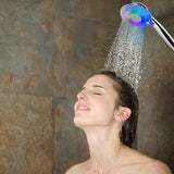 LEDGLE LED shower head with color changing LED hand shower, 7 colors light automatic, adjustable water flow