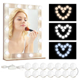 14W dimmable makeup mirror string lights, 5 levels of brightness adjustment