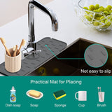 LEDGLE Faucet Absorbing Pads, Silicone Backsplash Mat for Kitchen Faucet, Sink, Water Collecting Mat, Draining Mat for Kitchens, Bathroom Countertop, Bathroom Behind Faucet