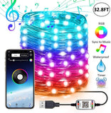 Smart WiFi RGB Fairy String Light APP Sync Bluetooth Music for Bedroom Patio