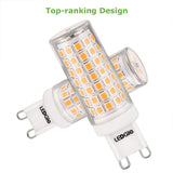 LEDGLE 8W G9 LED Lamp, LED Light Bulbs, 88LEDS，700lm, Warm White, 3000K, Dimmable, No Flicker, Wide Angle, Replaces 80W Halogen Lamps, 5pcs