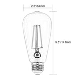 6 Pack 6W E26 Dimmable Warm White LED Bulb Set (US Standard)