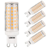 5 Pack 8W G9 700lm Warm White LED Light Bulbs(EUR Standard)