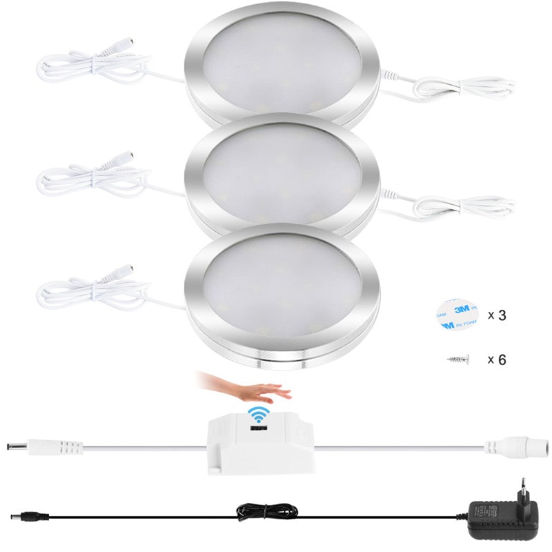 3 Pack 6000K Hand Wave Activated Under Cabinet Lights