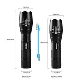 Zoomable Waterproof Electric Torch Flashlights