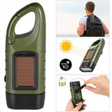 3W Solar Flashlight Hand Crank LED Flashlights