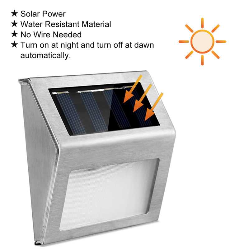 Waterproof Outdoor Sensor Solar Stair Lamps