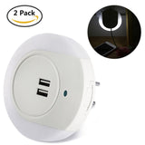 2 Pack USB Charger Sensor LED Night Lights