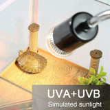 UVA/UVB Tortoise Heat Lamp 25W+50W Clamp-on Reptile Heat Bulb Adjustable Aquarium Heating Light E27 Clamp-on Pet Heating Emitter