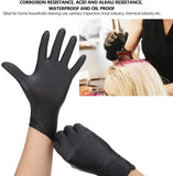 100 Pack 9inch Disposable Black Nitrile Midnight Mitts Gloves(M)