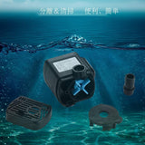 LEDGLE Submersible Pump, Small Pump, Circulation Pump, Discharge Volume 200L/H, Lifting Height 50cm, Aquarium Pump, Drainage Pump, Suitable for Water Circulation, Hydroponics, Aquarium Water Supply