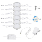 6 Pack 2W Hand Wave Activated Under Cabinet Lights Set