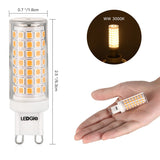 5 Pack 8W G9 700lm Warm White LED Light Bulbs(EUR Standard)