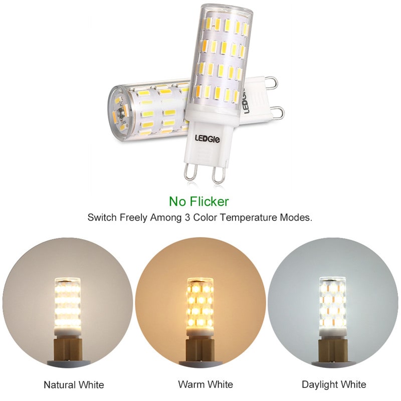 5 Pack 6W G9 3 Modes OEM LED Light Bulbs(EU Standard)