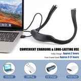 LED Neck Reading Light 3 Colors Stepless Dimming Brightness Rechargeable Book Light for Reading in Bed 4 Beads Hands Free Flexible Arms Neck Light for Reading, Camping, Knitting, Repairing