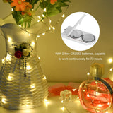 8 Pack 24 LED Copper Wire String Lights 3.9ft/1.2m Battery Operated Warm White Decorative Lights