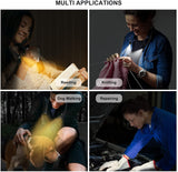 LED Neck Reading Light 3 Colors Stepless Dimming Brightness Rechargeable Book Light for Reading in Bed 4 Beads Hands Free Flexible Arms Neck Light for Reading, Camping, Knitting, Repairing