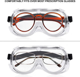 Safety Transparent Full Vision Eye Protection Goggles