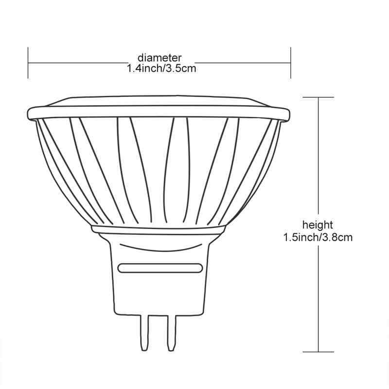 6 Pack GU4 Warm White LED Spotlight Bulbs