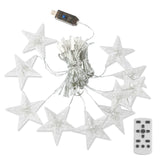 6W 8 Modes Detachable Waterproof Star Window Curtain Lights