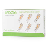 6 Pack 5W G9 Warm White 51-LED Lights Bulbs(EUR Standard)