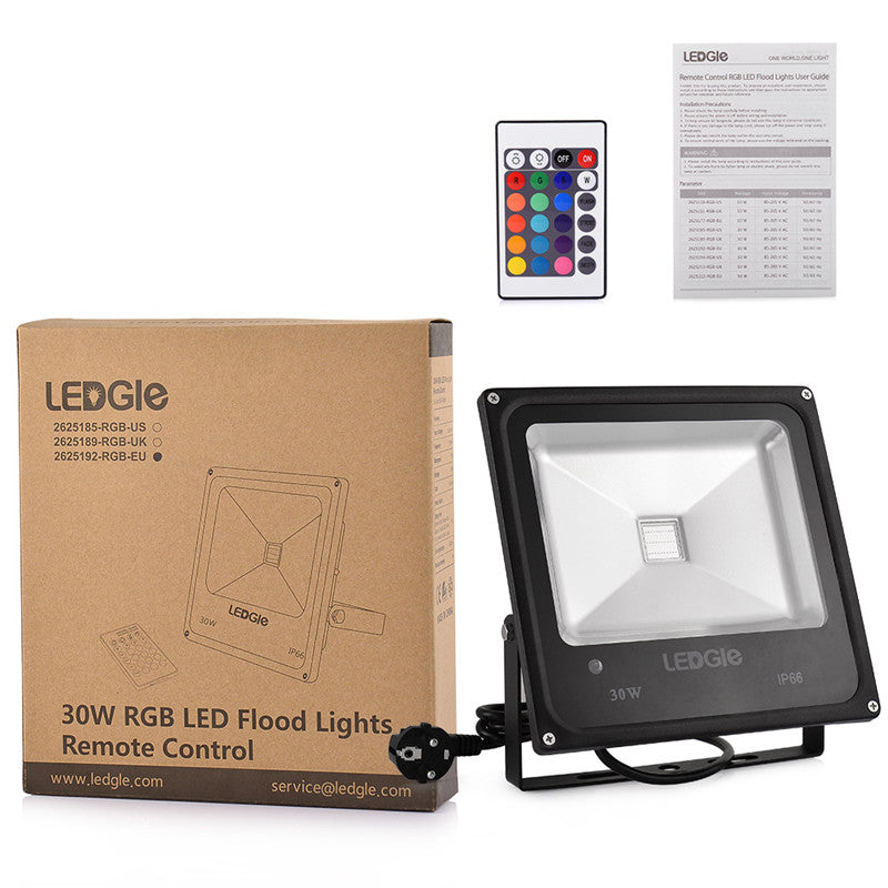 30W 4 Modes Waterproof Outdoor LED Flood Lights(EUR Plug)