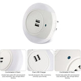 2 Pack USB Charger Sensor LED Night Lights