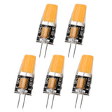 5 Pack 3W G4 Warm White COB LED Light Bulbs Set