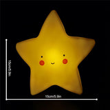 Battery Powered Cute Yellow Bedside Night Lights