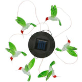 LED Solar Changing Color Waterproof Hummingbird Wind Chime