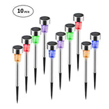 10 Pack Compact Solar Lawn Landscape Lights