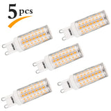 5 Pack 8W G9 700lm Warm White LED Light Bulbs(EUR Standard)