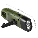 3W Solar Flashlight Hand Crank LED Flashlights