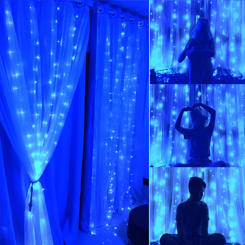 8 Lighting Modes Waterproof Decorative Curtain Lights(EUR Standard)