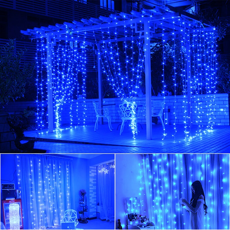 8 Lighting Modes Waterproof Decorative Curtain Lights(EUR Standard)