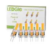 6 Pack 2.2W Warm White G4 LED Bulbs