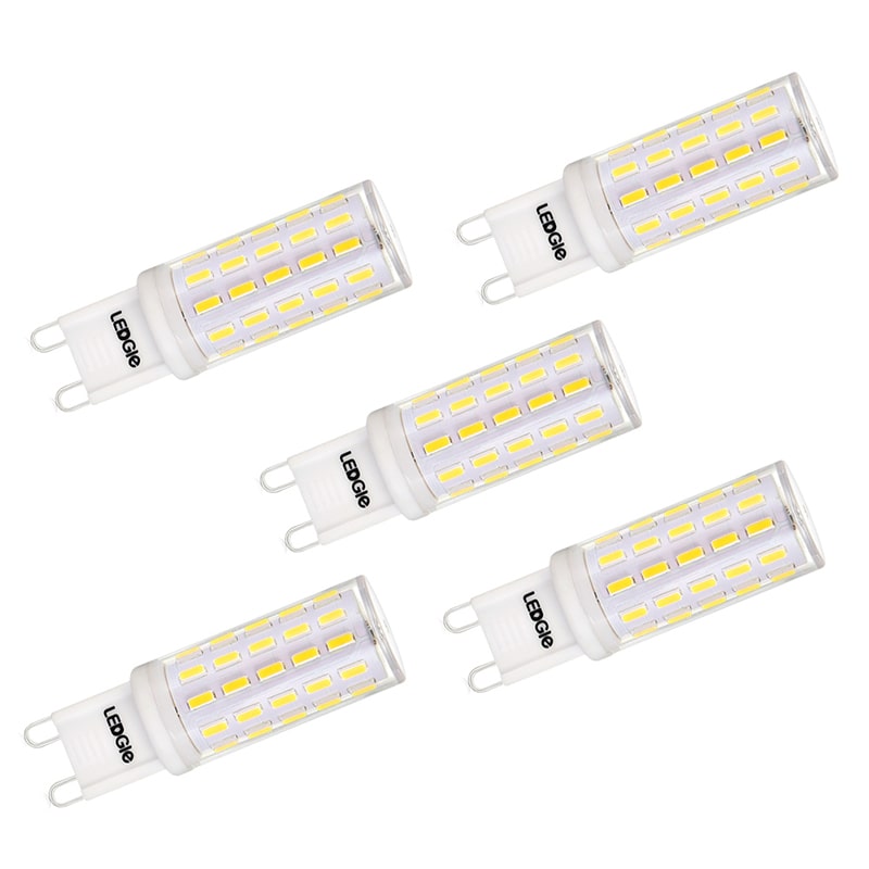 5 Pack 6W Daylight White G9 LED Light Bulbs