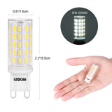 5 Pack 6W Daylight White G9 LED Light Bulbs