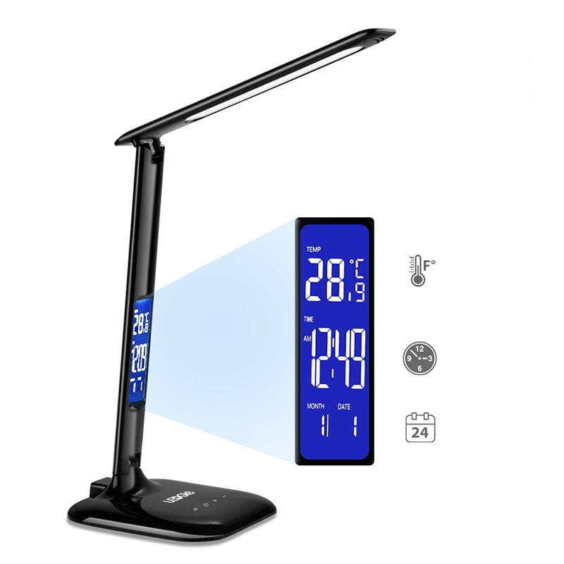 LEDGLE USB Charging Dimmable 8W LCD Screen LED Desk Lamp