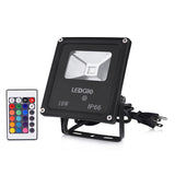 10W Waterproof Remote Control 16 Colors LED Flood Lights