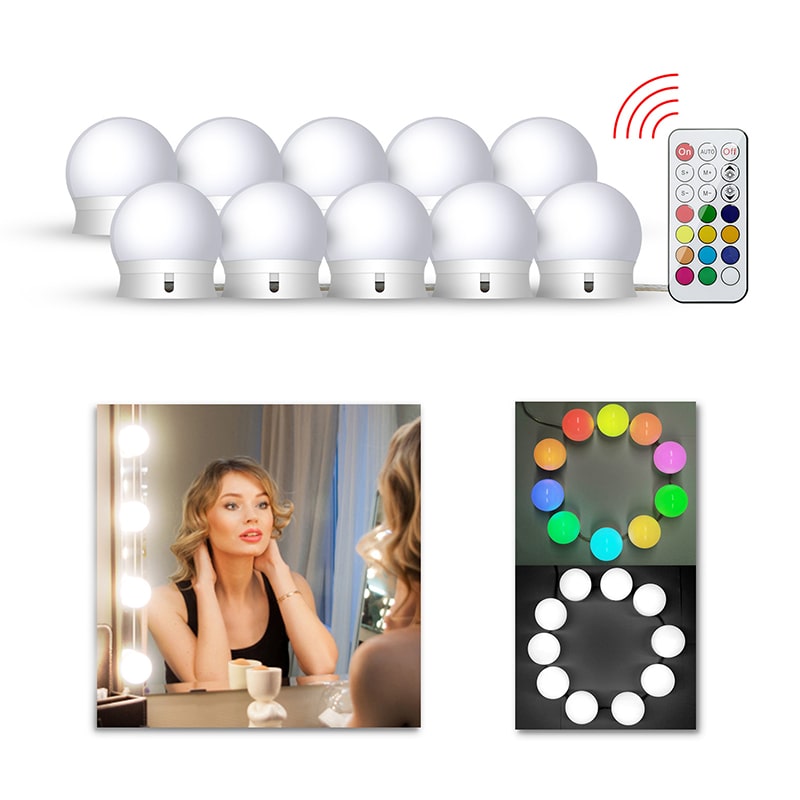 5W USB Charging Dimmable Globe Mirror String Lights