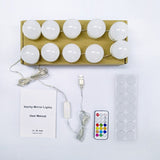 5W USB Charging Dimmable Globe Mirror String Lights