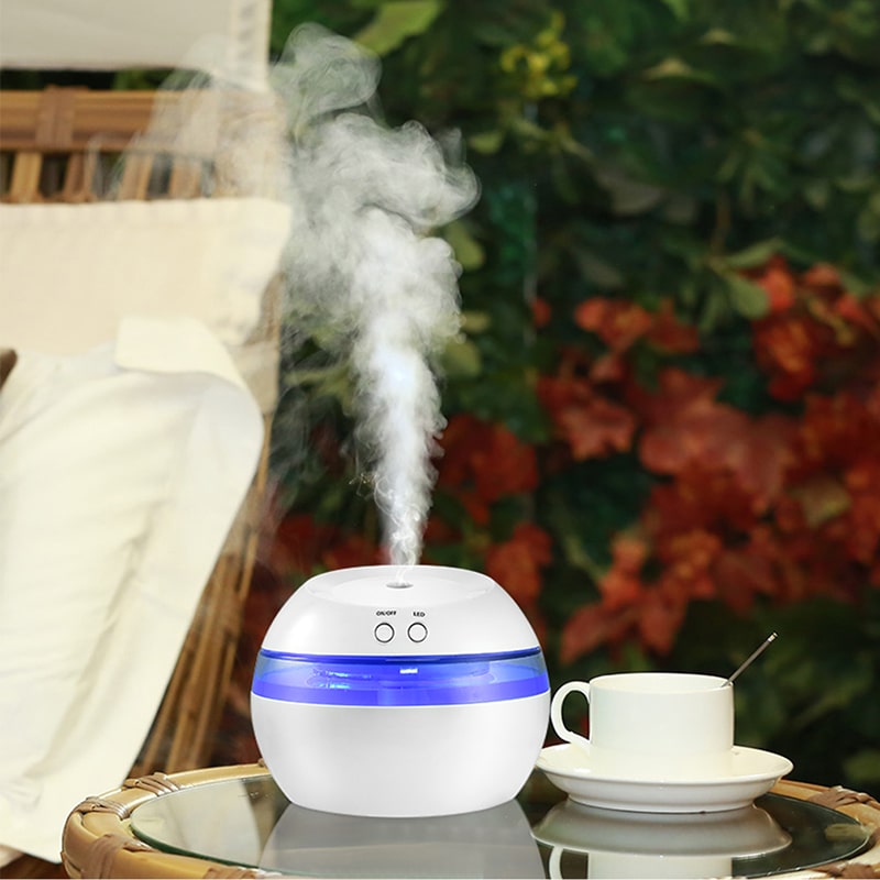 USB Powered 2W Mist Humidifiers With Blue LED Lights